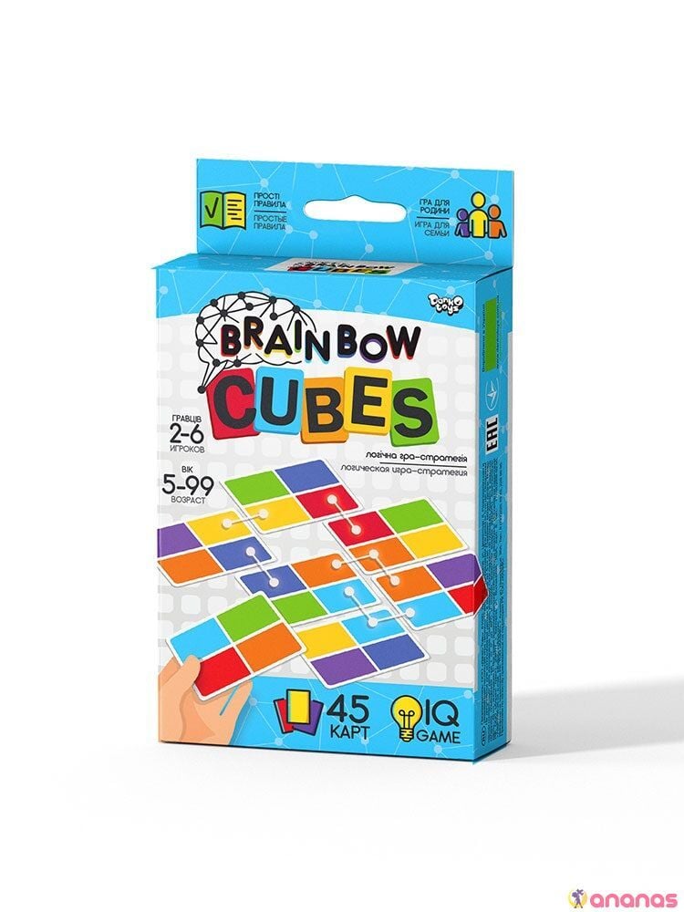 Настільна гра Brainbow Cubes 45 карток у коробці 15*9*2см G-BRC-01-01 Danko toys