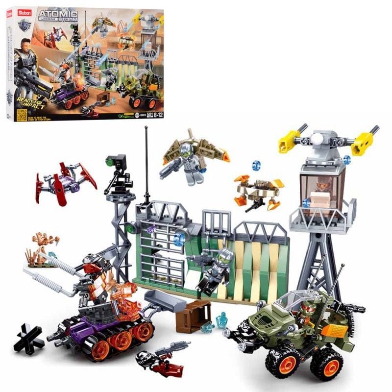 Конструктор 501д Космос військова база трансформер фігурки в коробці 47*28*7см M38-B0912 sluban