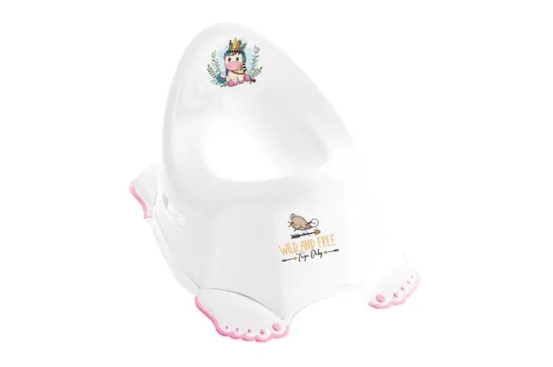 Горщик Єдиноріг з противоковзаючою гумою музичний пластм біло рожевий PO-075-103-JEDNOROZEC TEGA  BABY