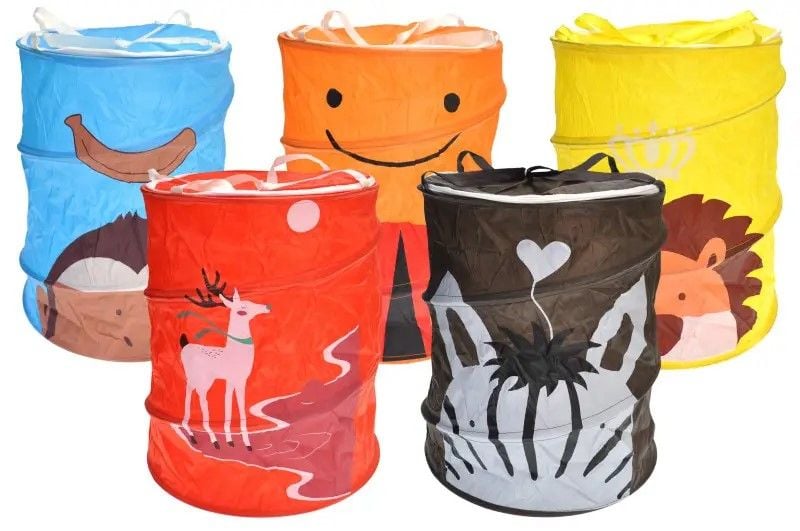 Кошик для іграшок тваринки складний кришка на блискавці ручки з кнопкою 35-45см BT-TB-0020 Китай