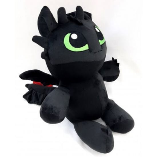 Дракон з крилами Беззубик білий/чорний 40см 0315 україна