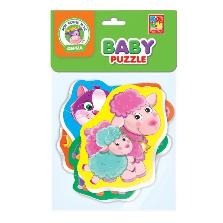 Бебі пазли Мама та малюк м'які 4 картинки в пакеті 27*15см VT1106-97 Vladi Toys