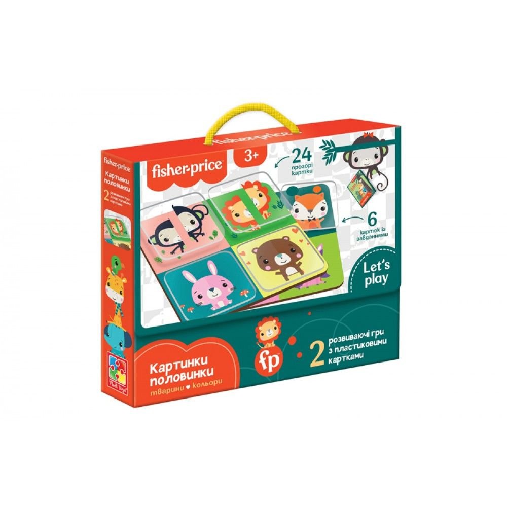 Гра розвиваюча з пластиковими картками Fisher price в коробці 22*18*4см VT2100-09 Vladi Toys