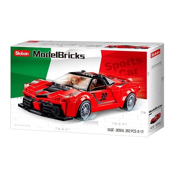 Конструктор 262д  Model Bricks гоночна машина фігурки коробка 38*24*4см M38-B0955 sluban