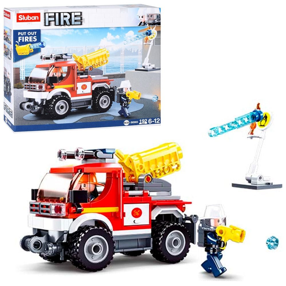 Конструктор 192ел Пожежна машина фігурка в коробці 40*35*8см M38-B0965 sluban