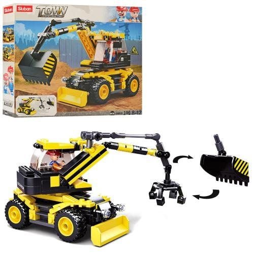 Конструктор типу лего 196дет TOWV будтехніка Екскаватор фігура в коробці 29*24*4,5см M38-B0805 sluban