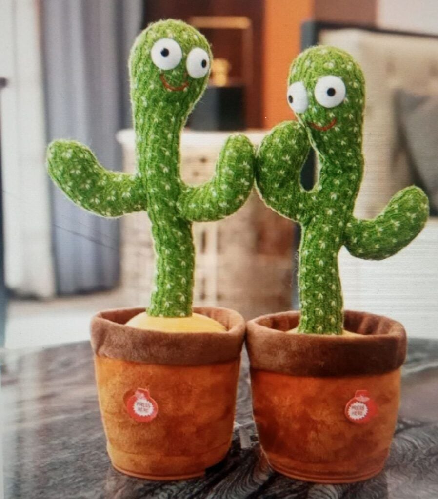 М'яка іграшка Кактус танцюючий 35см на українській мові пісні USB шнур у пакеті 0505 Китай