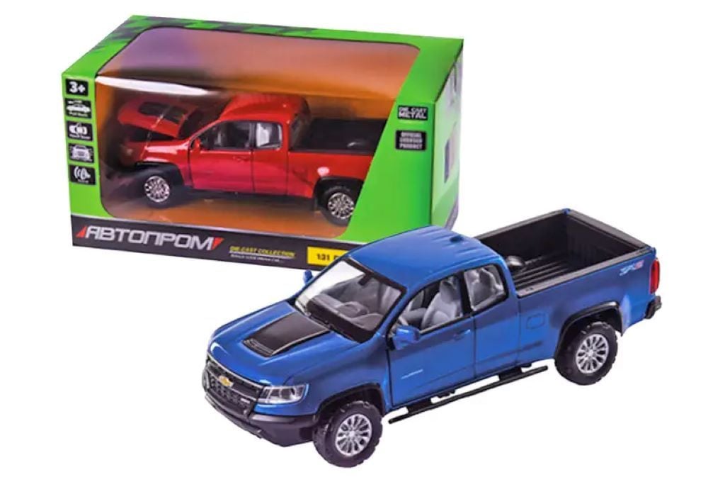 Машина металева 1:32 Chvy Colorado ZR2 звук світло відкр  двері капот коробка 18*9*12см 68442 Автопром