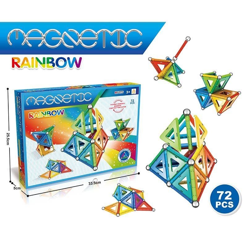 Конструктор магнітний 72д коробка 33,5*25,5*5см 777-1 Китай