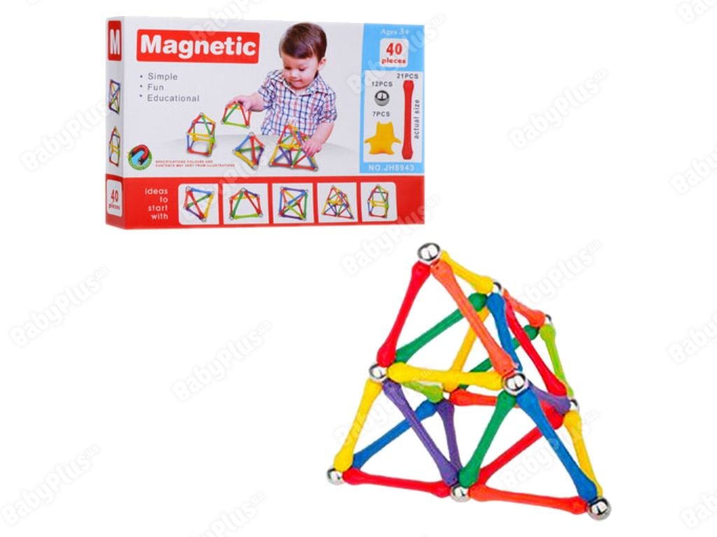 Конструктор магнітний 40д коробка 22,5*15*4см JH8943 Китай