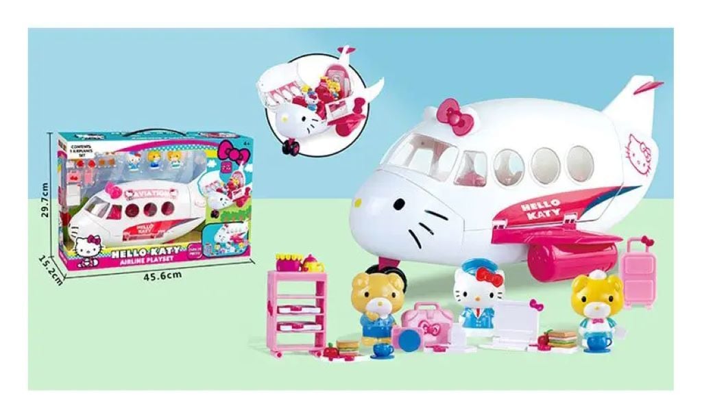 Ігровий набір Hello Кaty Літак фігурки аксесуари у коробці 45*29*15см KT685 Китай