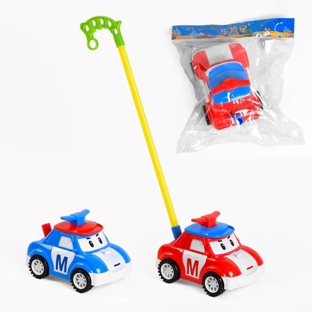 Каталка Робокар Поллі 20*13*12см 2 види з палкою в пакеті 198-20 Китай