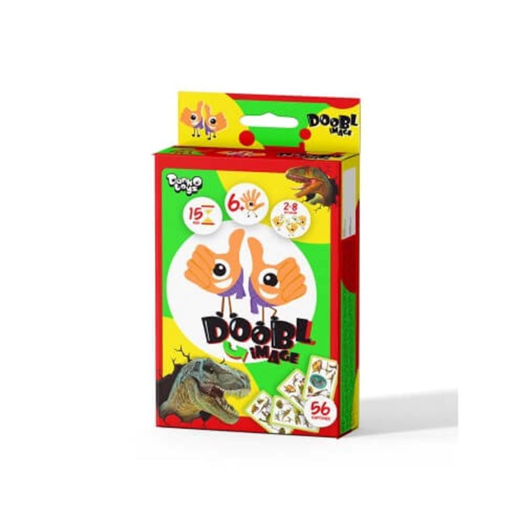 Настільна гра Dooble image Dino рос 56 карток у коробці 15*9*2см DBI-02-05 Danko toys