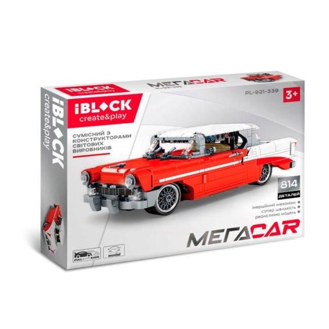 Конструктор 814дет Мега Car коробка 54*38*7см PL-921-339 IBLOCK