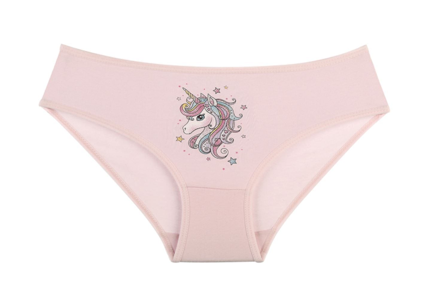 Труси для дівчинки плавками трикотаж з малюнком Єдиноріг глітер мікс кольорів 4171PU Donella 0-1р