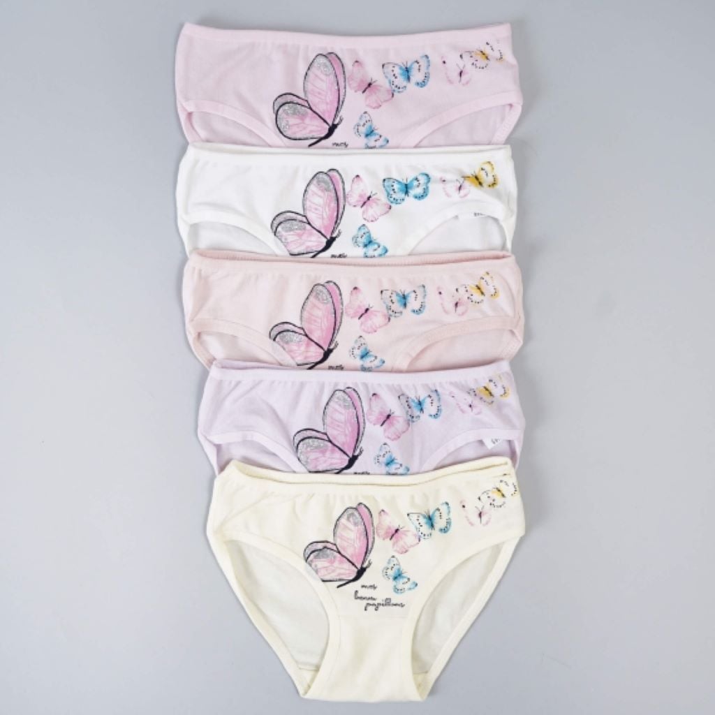Труси для дівчинки плавками трикотаж з малюнком Метелики мікс кольорів 4171VK Donella 0-1р