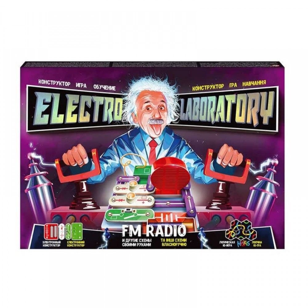 Конструктор електронний FM Radio в коробці 38*25*4,5см ELab-01-01 danko toys