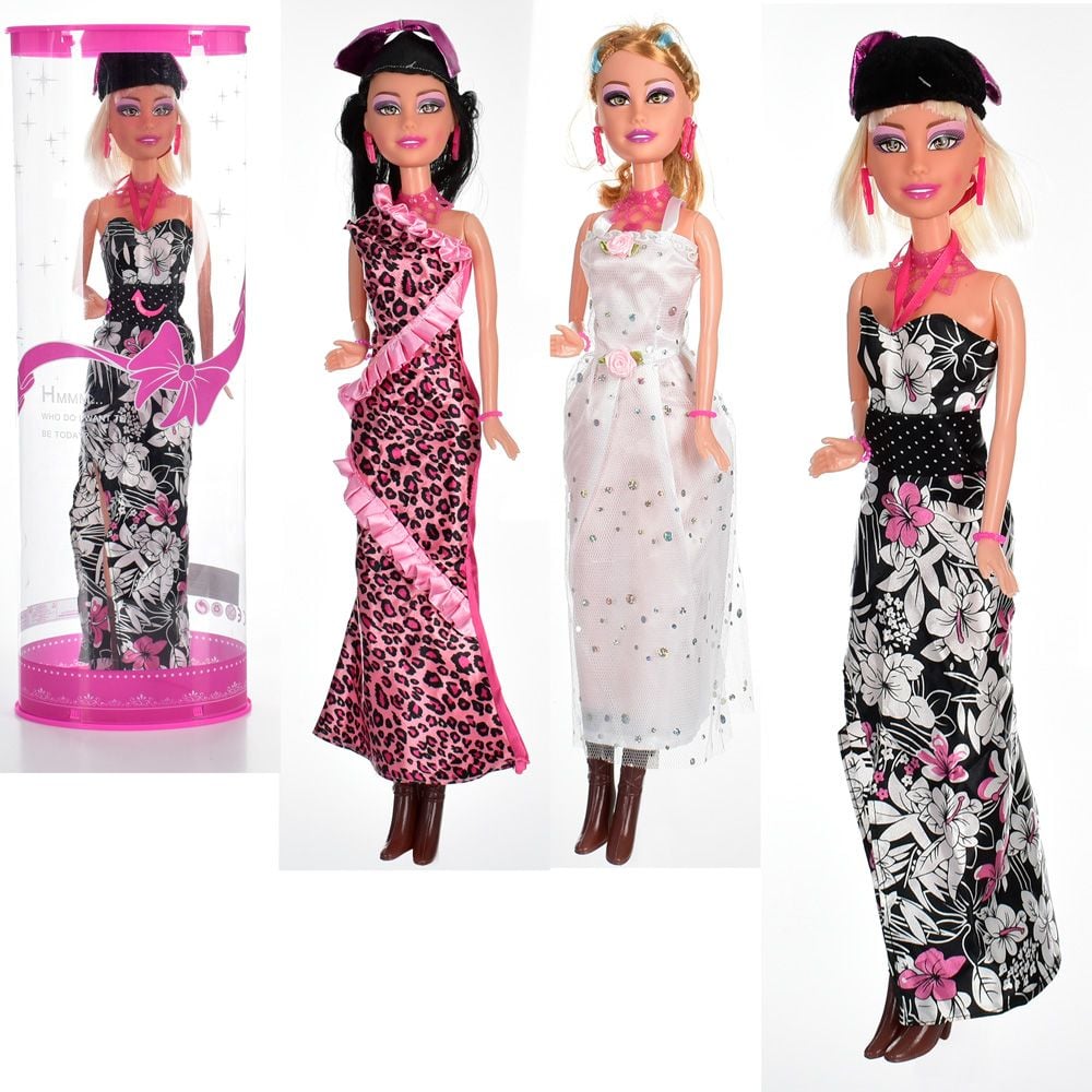 Лялька дівчинка ростова 59см 3 види в колбі 8994-4 Китай