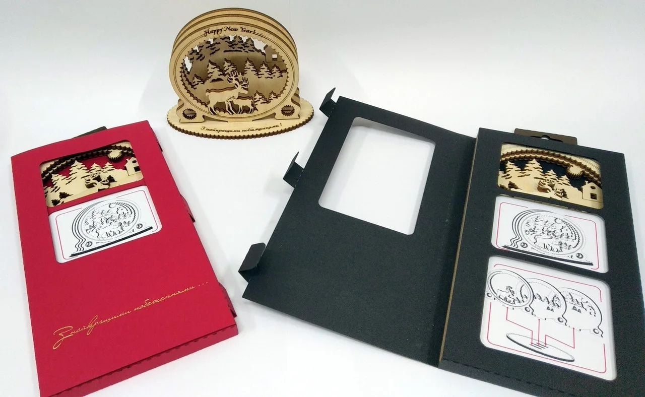 3D листівка настільна Лісовий пейзаж коробка 20*10см 637019 Китай