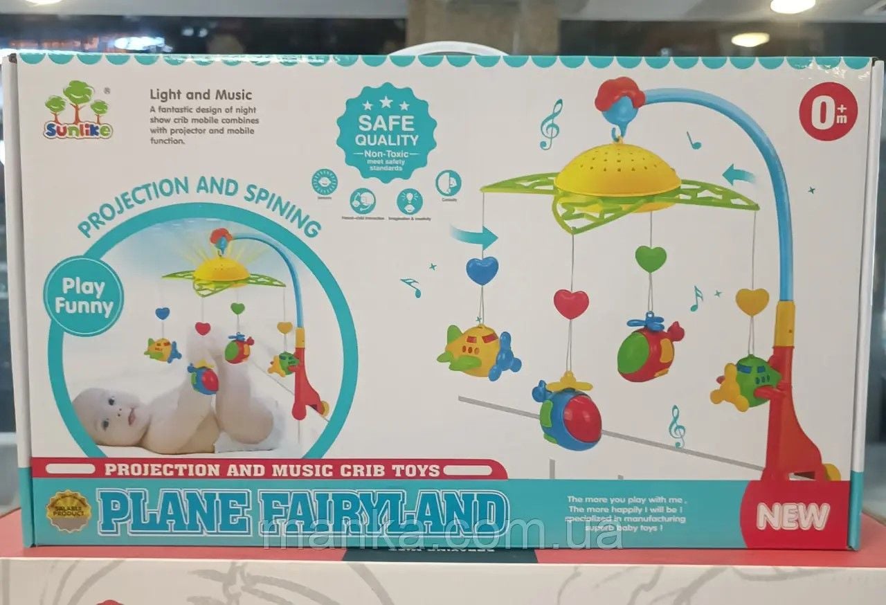 Мобіль на ліжечко світло звук на бат в коробці 46*26,5*9см SL81005 sunlike