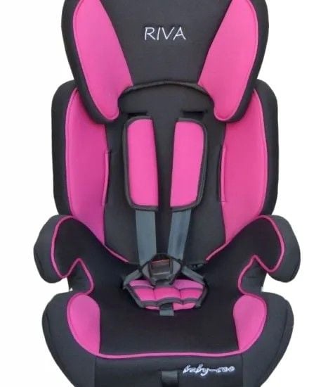 Автокрісло  2в1 дитяче группа 2-3 від 9 до 36 кг чорне з рожевим RIVA1910 Китай