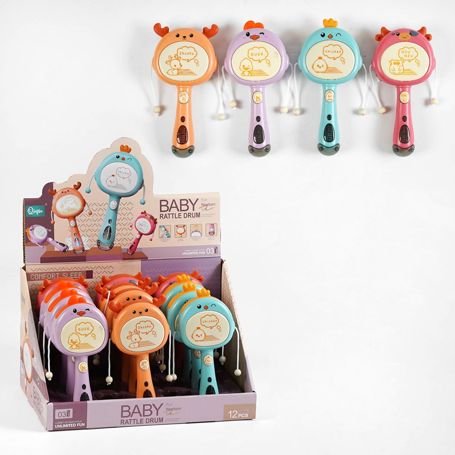 Брязкальце пластик калатушка муз пісенька підсвітка HY629 Китай