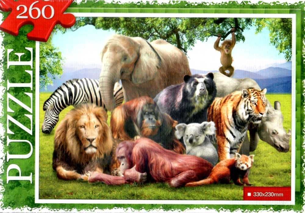 Пазли 260дет Дикі тварини коробка 260-13-07 danko toys