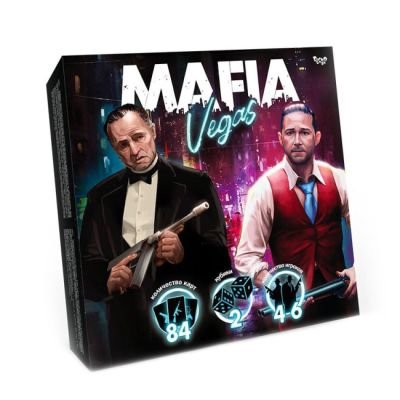 Настільна ролева гра Мафія Vegas укр у коробці 17*17*4см MAF-02-01U danko toys