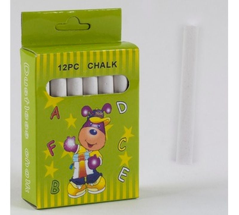 Крейда для  малювання біла кругла 12шт коробка 36885 Китай