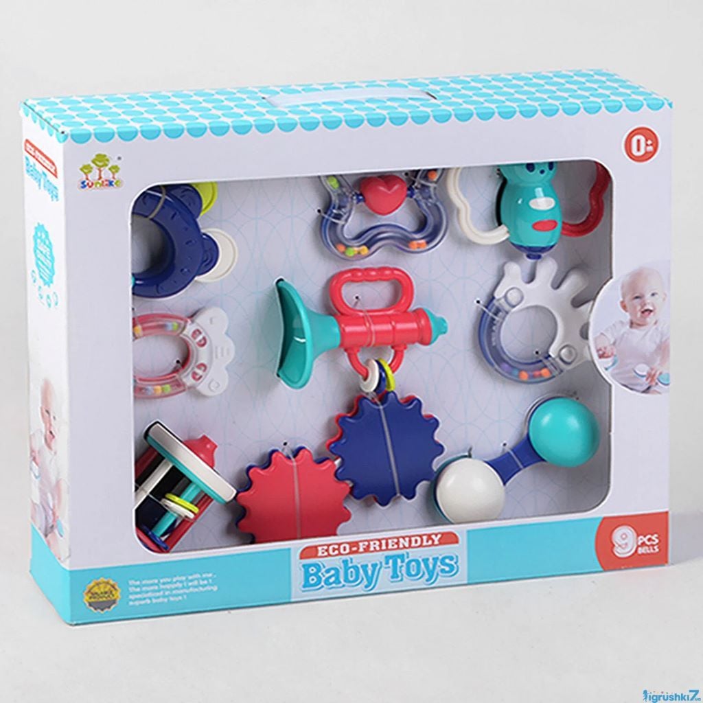 Брязкальця набір 9шт мікс у коробці 42*30*6см SL84836 sunlike