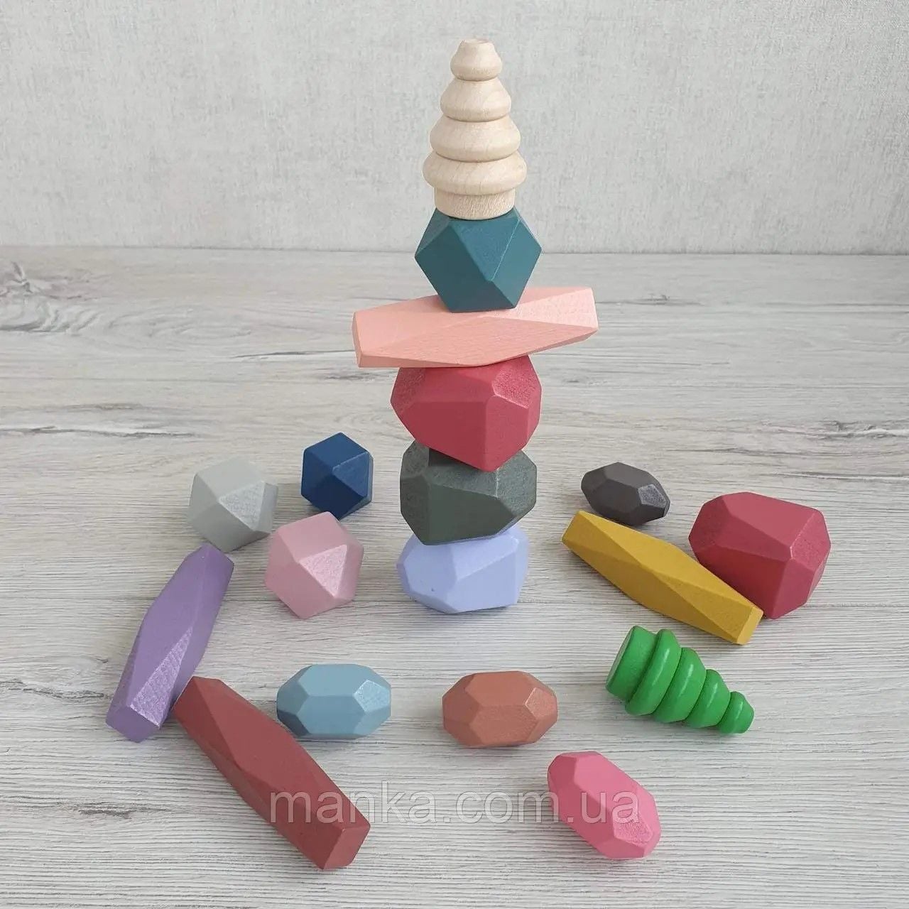Дерево логіка Баланс камінці різнокольорові коробка 20*14*4 см C47214 Китай