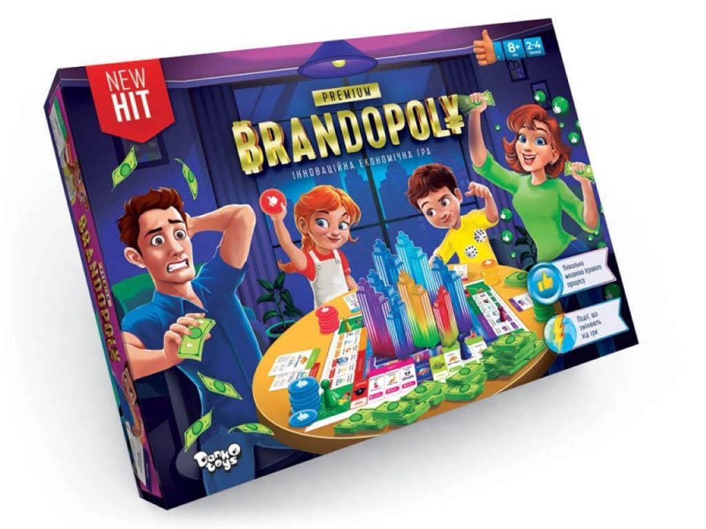 Настільна гра Brandopoly Premium укр у коробці 38*30*5см G-BrP-01-01U Danko toys
