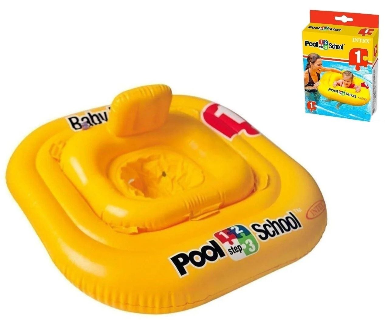 Надувне коло 79*79см з ножками від 1 до 2р зі спинкою коробка 20*24*5см 56587 intex