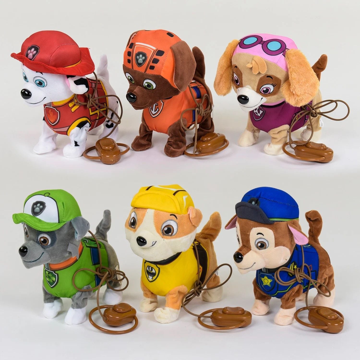 М'яка іграшка Цуценячий патруль 23см на батарейках з поводком ходить звук мікс видів у пакеті C37777 Китай