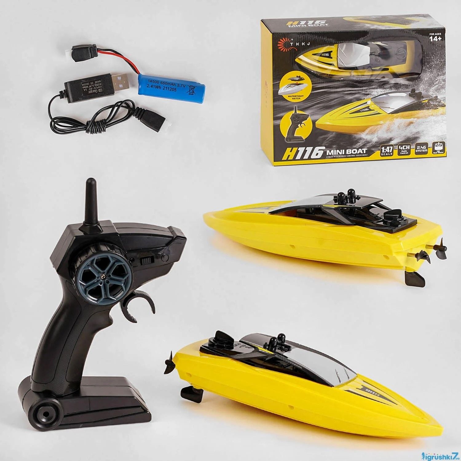 Катер р/к акум 3,7V пульт 2.4HGz у коробці 28*22*9см H116 Китай