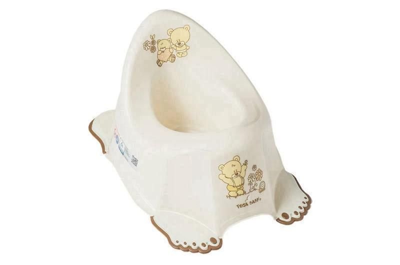 Горщик Медведики з протиковзною гумою бежевий MS-013-119 TEGA  BABY