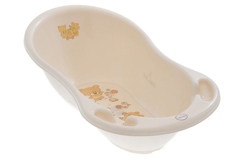 Ванна 102см Ведведики Lux зі зливом бежева MS-005-119 TEGA  BABY