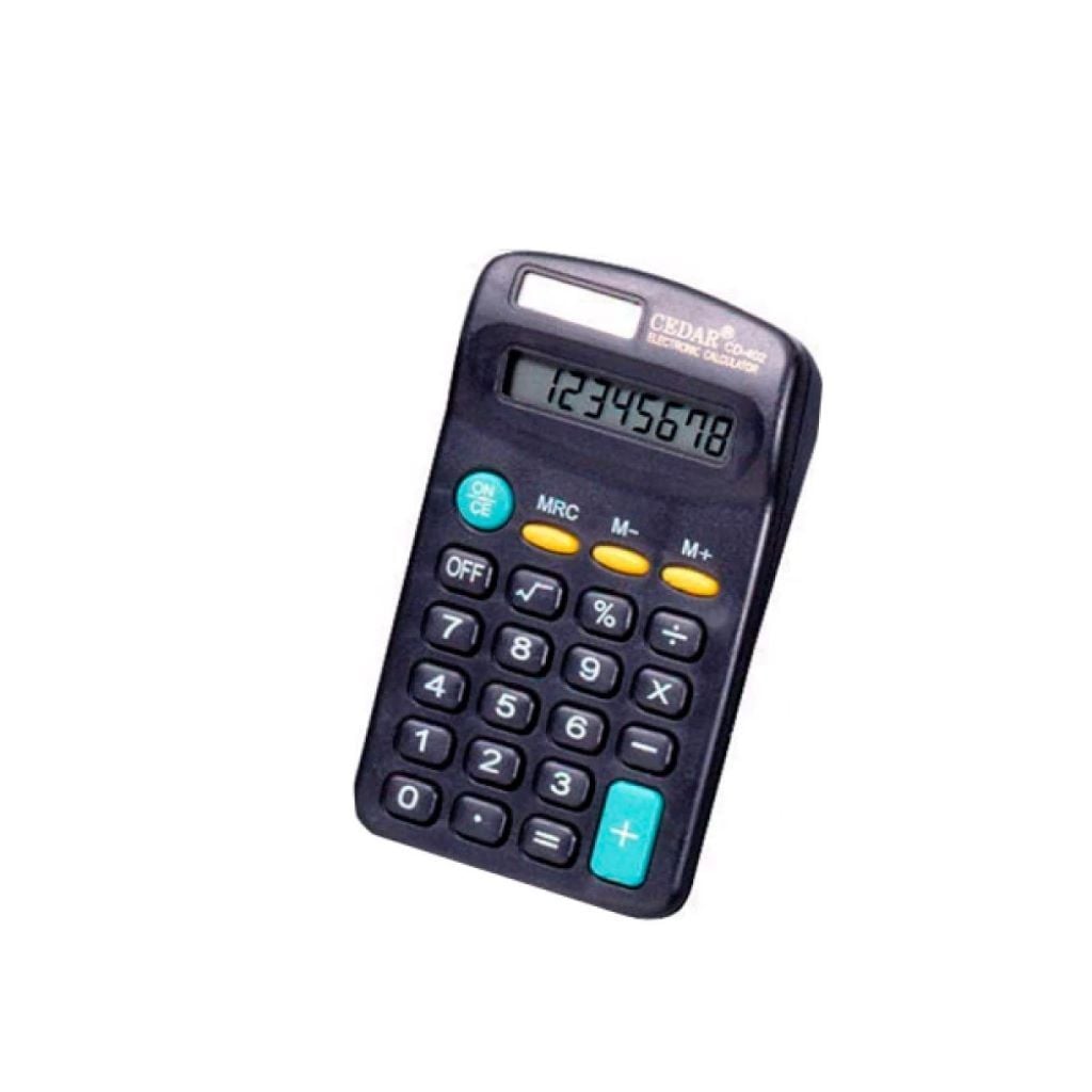 Калькулятор 8 розрядний 11*6*1см кишеньковий на батареках у коробці 11,5*6,5*2см KK-402 Keenly