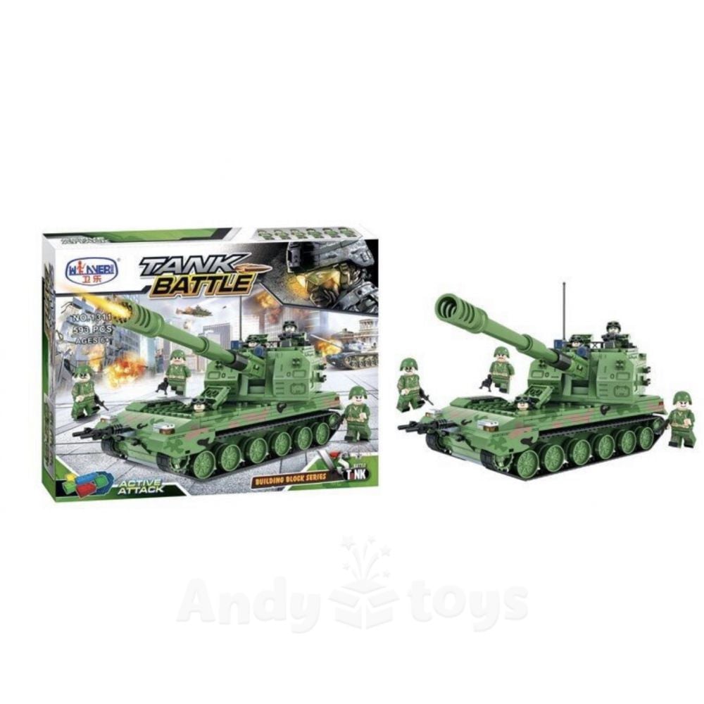 Конструктор 593д Танк коробка 1311 к Китай