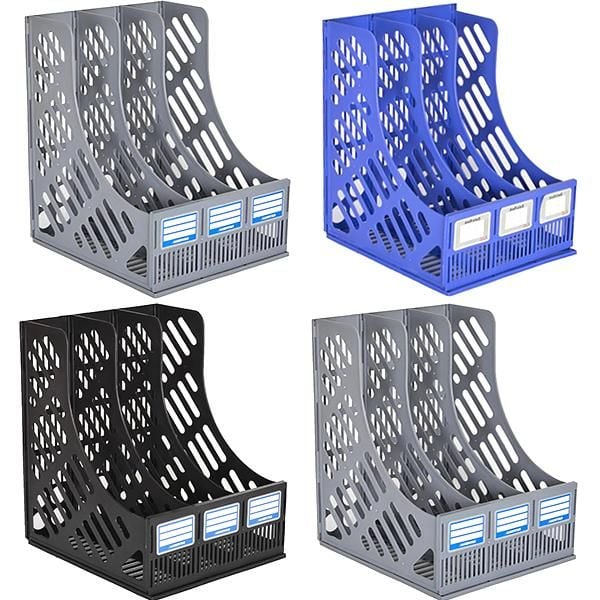 Лоток збіраний вертикальний пластик асорті колір слюда 3 відд. A618 Китай