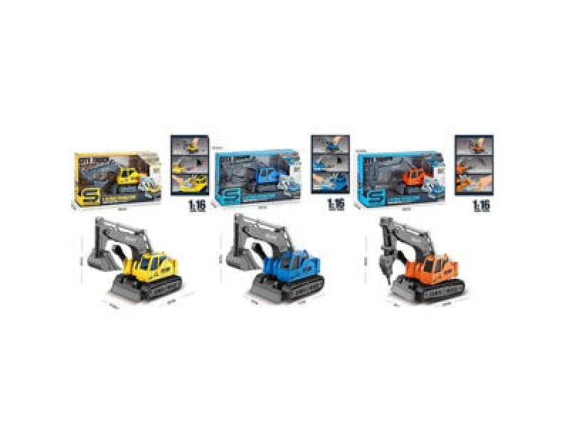 Машина  будтехніка 1:16 24см звук у коробці 28*16*11см JS112-12A Китай