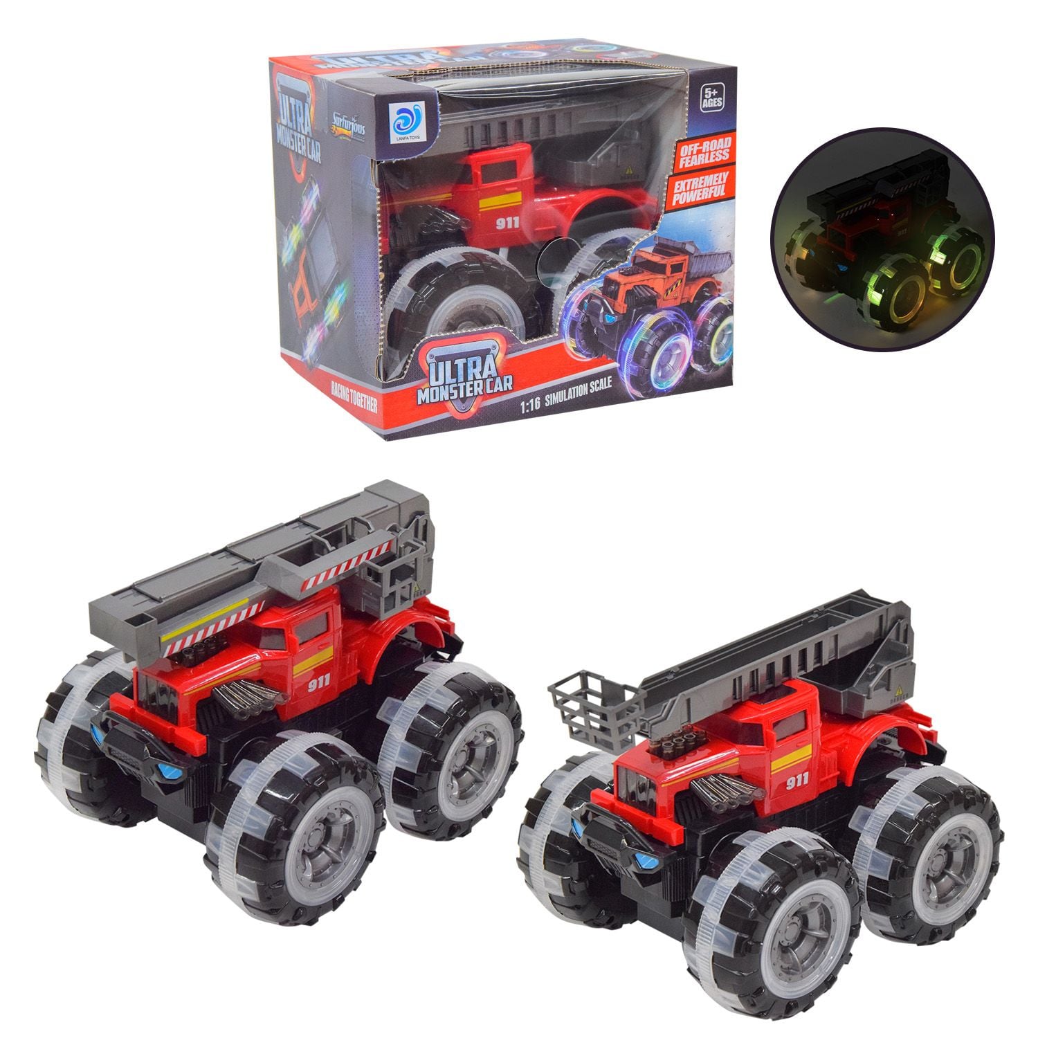 Машина джип   гум колеса амортизация баар коробка 22,5*18,5*19см 101A-63/64 Китай