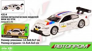 Машина метал BMW M3DTM  2 кольори 1:42 відкр двері в коробці 14*6*7см 4314-4363 Автопром