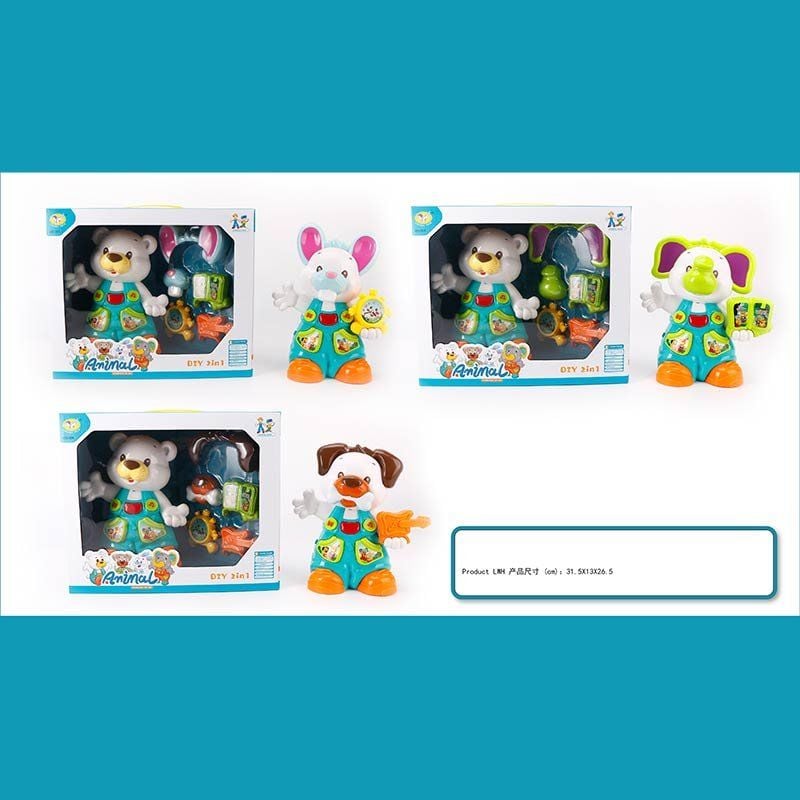 Музична іграшка Ведмедик трансформер  звуки мелодії коробка 31,5*13*26,5см 855-95A Китай