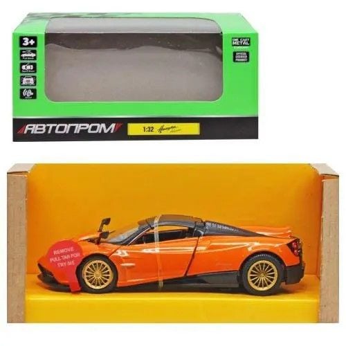 Машина метал 1:32 Pagani Huayra Roadster світло звук  відчин двері в коробці 18*8*9см 68435 Автопром