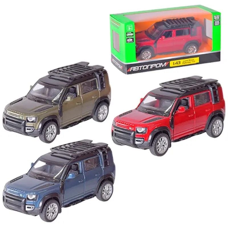 Машина метал 1:43 Land Rover Defender110 відчин двері в коробці 14*7*7cм 4356 Автопром