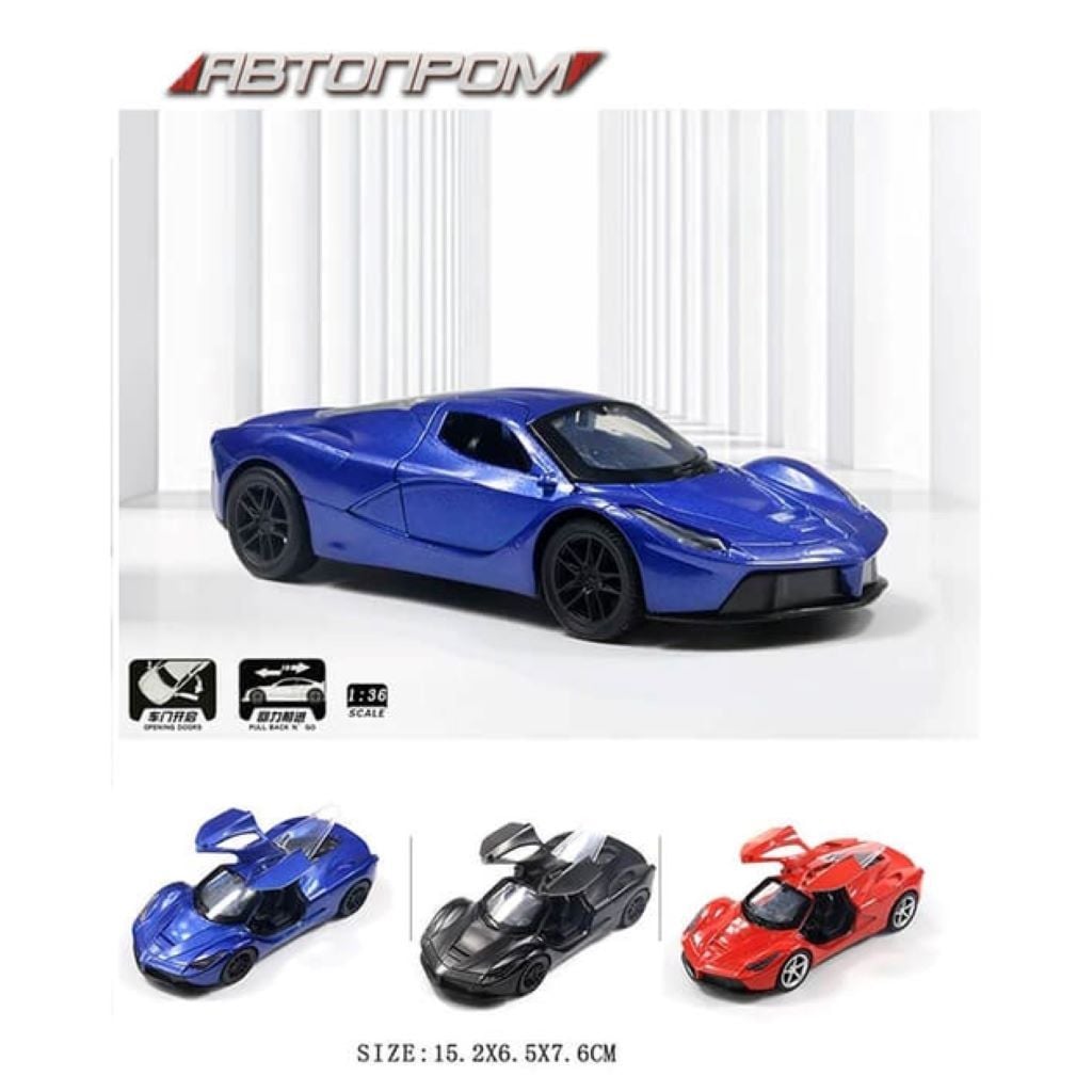 Машина металеві 1:36 вікр двері в коробці 15*7*7см 36101 Автопром