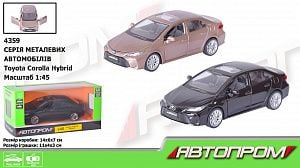 Машина метал 1:38 21см Toyota Corolla Hybrid відчин двері коробка 14*6*4см 4359 Автопром