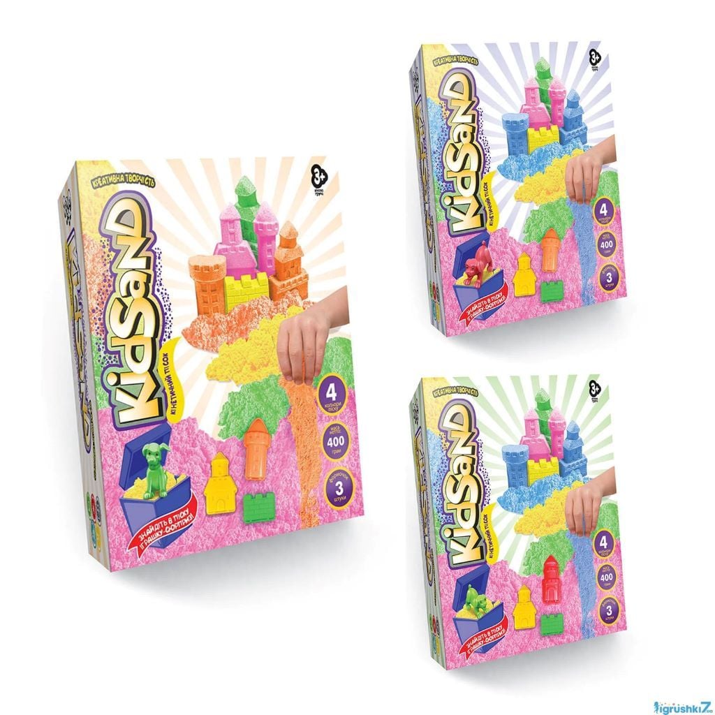 Кінетичний пісок KidsSand 400гр формочки в коробці KS-04-02U Danko toys