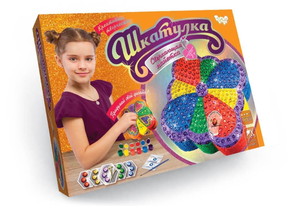 Креативна творчість Скринька паєтки фарби у коробці 26*19*7см SHR-01-03 Danko toys